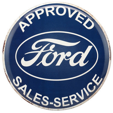 FORD HIGH GLOSS TIN BUTTON SIGN