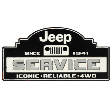 JEEP SERVICE EMBOSSED TIN SIGN