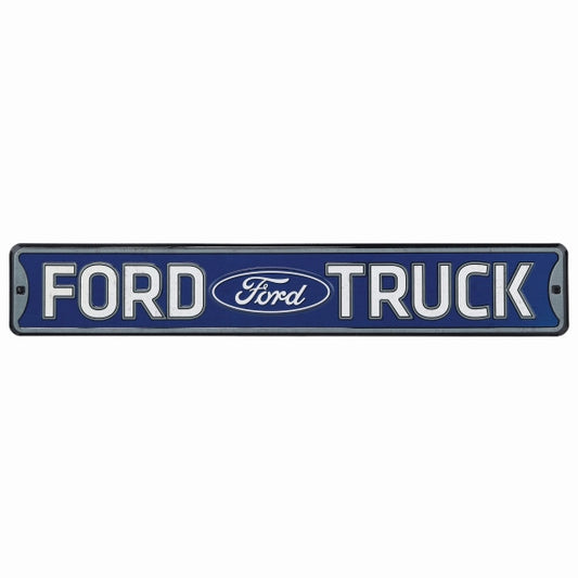 FORD TRUCK EMBOSSED TIN STREET SIGN — Offroad Collectibles.