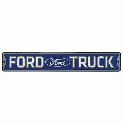 FORD TRUCK EMBOSSED TIN STREET SIGN