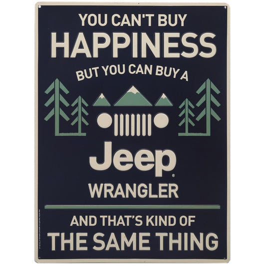 Jeep - "You Can't Buy Happiness" Metal Sign Wall Decor — Offroad Collectibles.