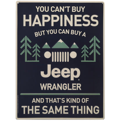 Jeep - "You Can't Buy Happiness" Metal Sign Wall Decor