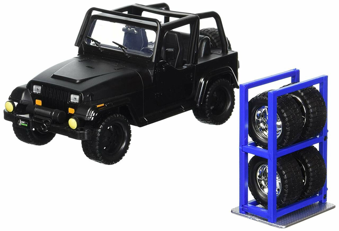 JADA 1:24 JUST TRUCKS - 1992 JEEP WRANGLER WITH EXTRA WHEELS