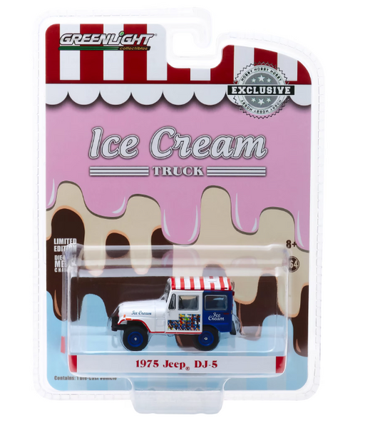 1975 Jeep DJ-5 Ice Cream Truck "Hobby Exclusive" 1/64 Diecast Model Car by Greenlight