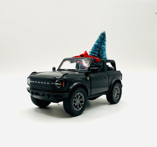 Black Ford Bronco Convertible Christmas Ornament