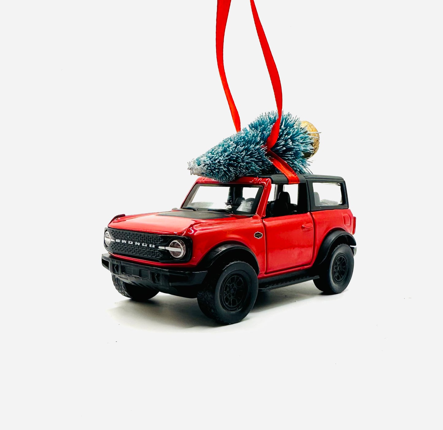 Red 2Door Ford Bronco Convertible Ornament