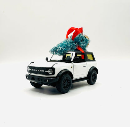 White 2 Door Ford Bronco Convertible Ornament