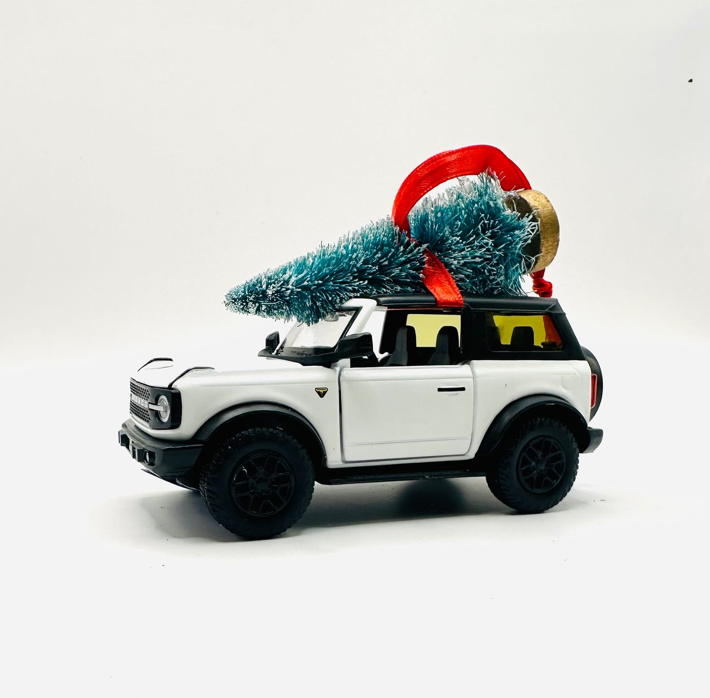 White 2 Door Ford Bronco Convertible Ornament