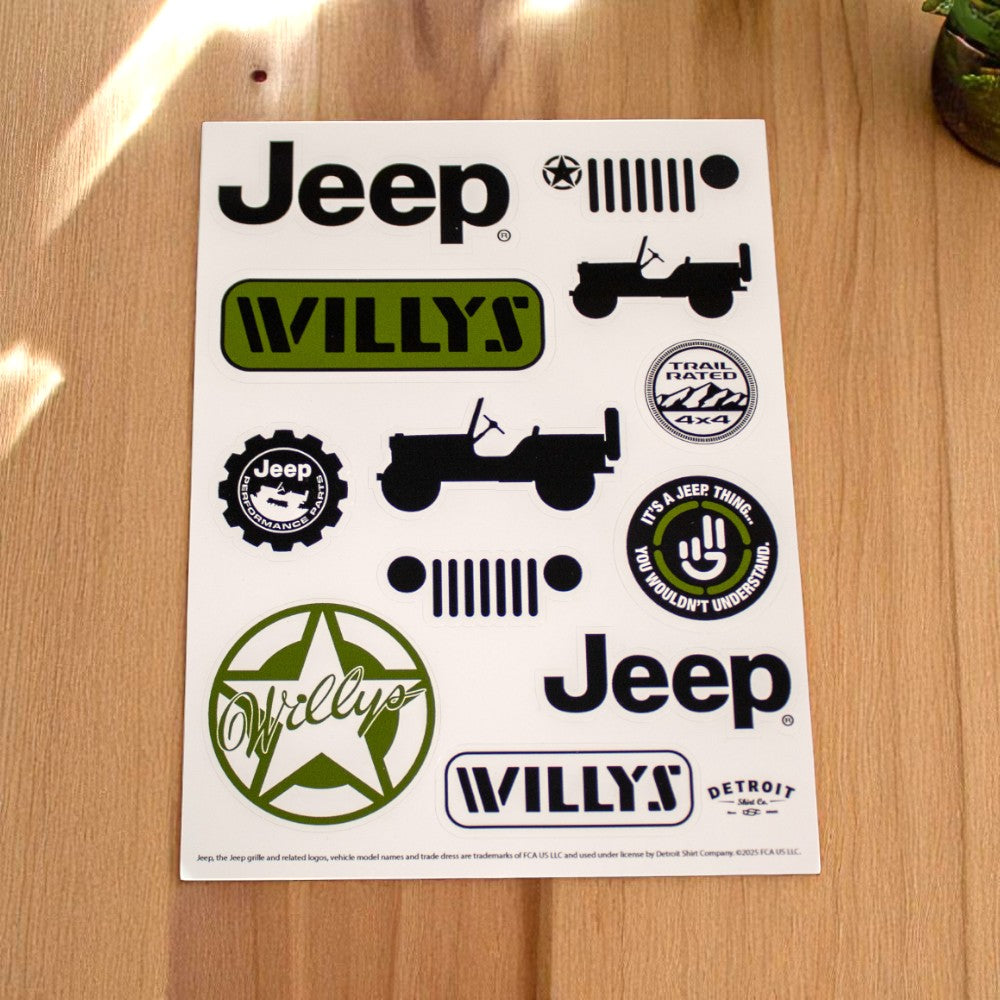 Sticker Sheet - Jeep® Willys