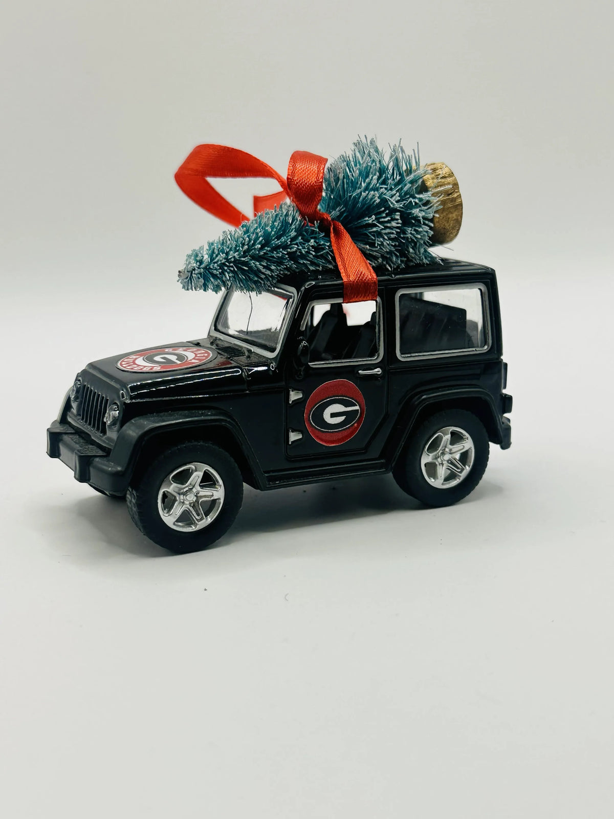 Jeep Wrangler UGA Georgia Bulldogs Christmas Ornament