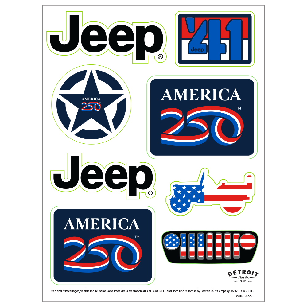 Sticker Sheet - A250 Jeep®