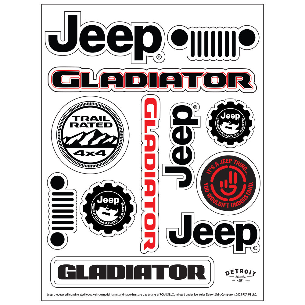 Sticker Sheet - Jeep® Gladiator