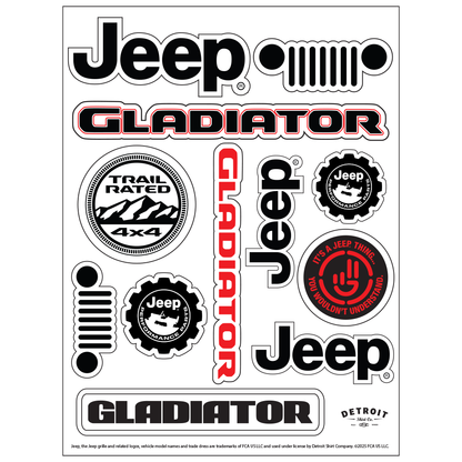 Sticker Sheet - Jeep® Gladiator
