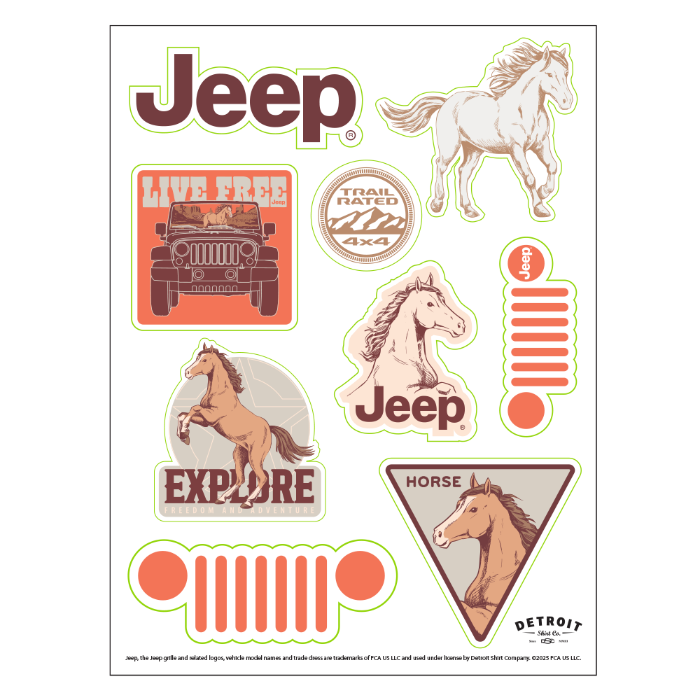 Sticker Sheet - Jeep® Equestrian