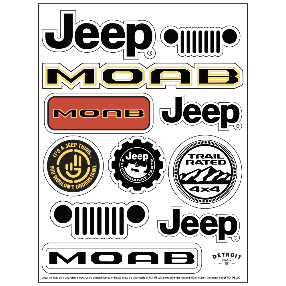 Sticker Sheet - Jeep® MOAB