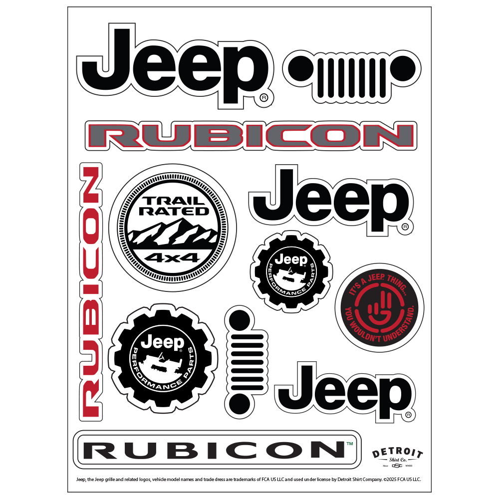 Sticker Sheet - Jeep® Rubicon