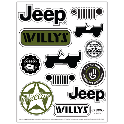 Sticker Sheet - Jeep® Willys