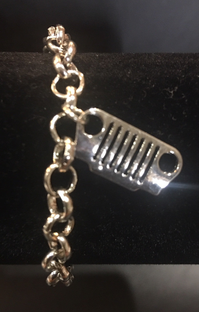 Jeep Charm Bracelet Silver-JL-012