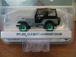 Greenlight 1979 Jeep Cj 5 Silver Edition Chase Green — Offroad Collectibles.