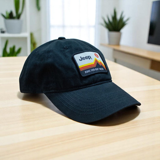 Hat - Jeep Have Fun Out There Patch Garment Washed Black — Offroad Collectibles.