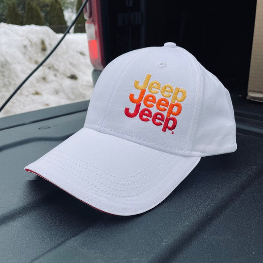 Hat - Jeep® Echo Sunrise - White — Offroad Collectibles.