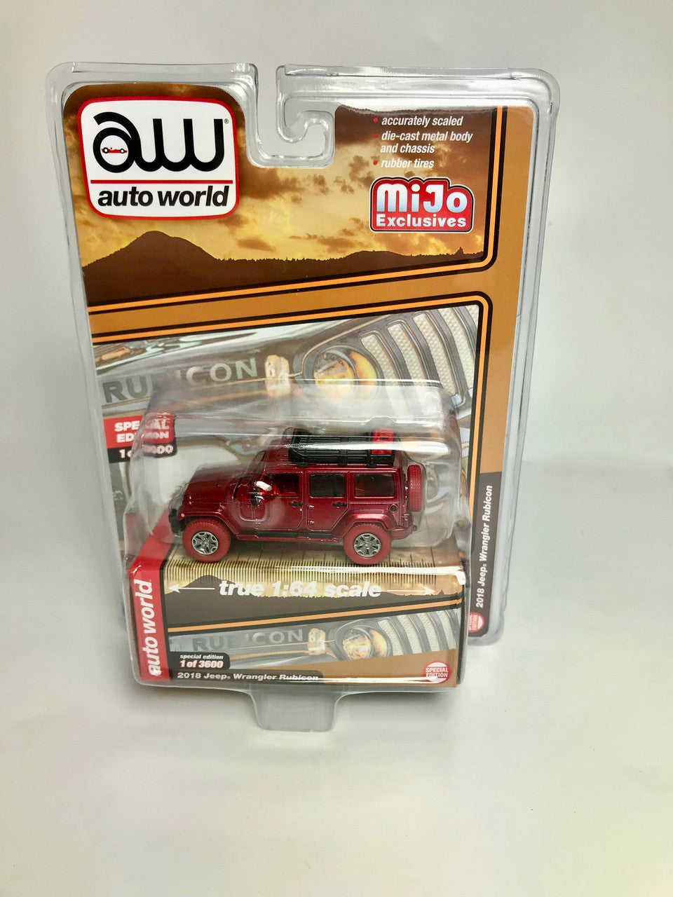 RARE Chase Car - 2018 Jeep Wrangler Rubicon - 1/64 scale die cast model Jeep - Auto World