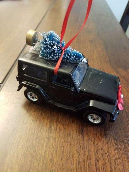 Black Jeep Wrangler JK Rubicon Ornament