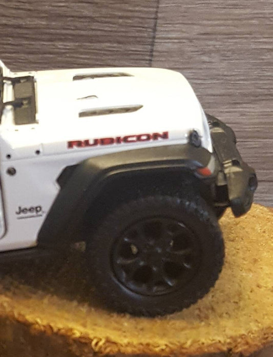 White Jeep Wrangler JL Ornament with Christmas Tree