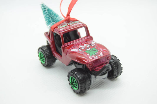 Jeep CJ Offroading Christmas Ornament