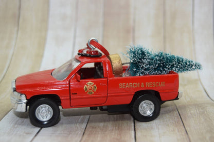 Fire Department Search and Rescue Pickup Truck Ornament