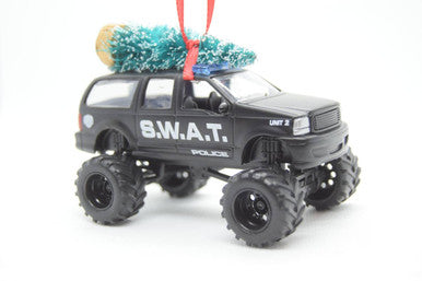 Ford Excursion Police SWAT Ornament