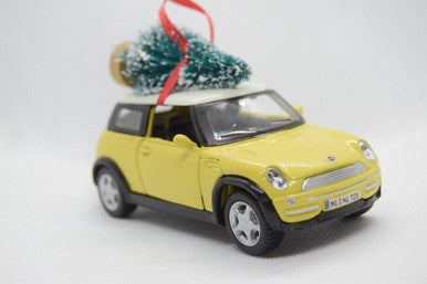 Mini Cooper with Tree Ornament
