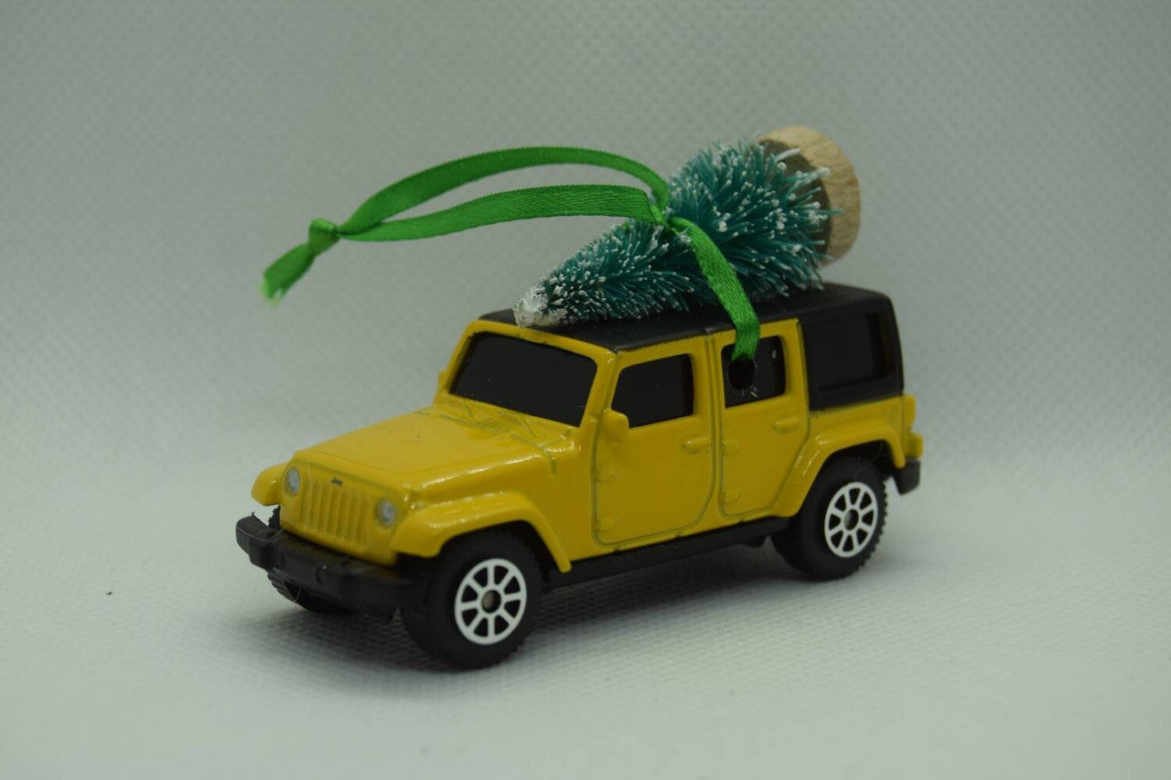 Jeep Wrangler JKU Rubicon Ornament with Tree