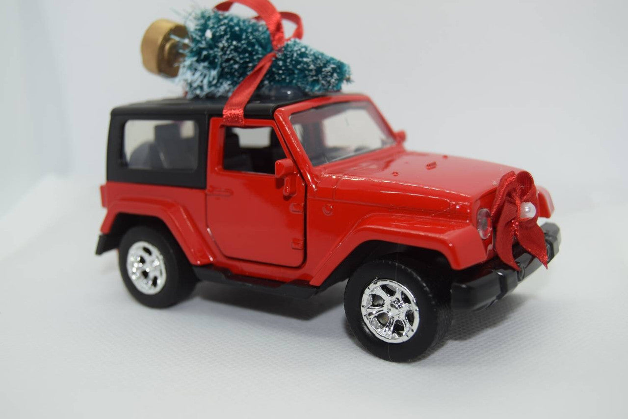 Jeep Wrangler JK 2 Door Red Rubicon Ornament