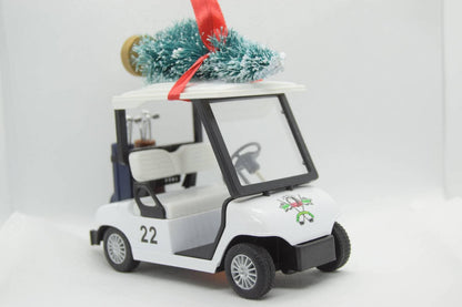 Golf Cart Ornament with Tree