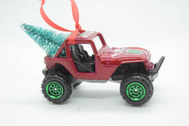Jeep CJ Offroading Christmas Ornament