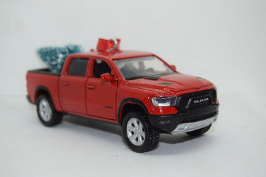 Dodge Ram 1500 Red Truck Ornament with Tree