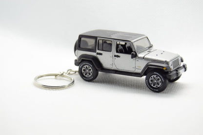 Jeep Wrangler JKU Unlmited Key Chain Silver