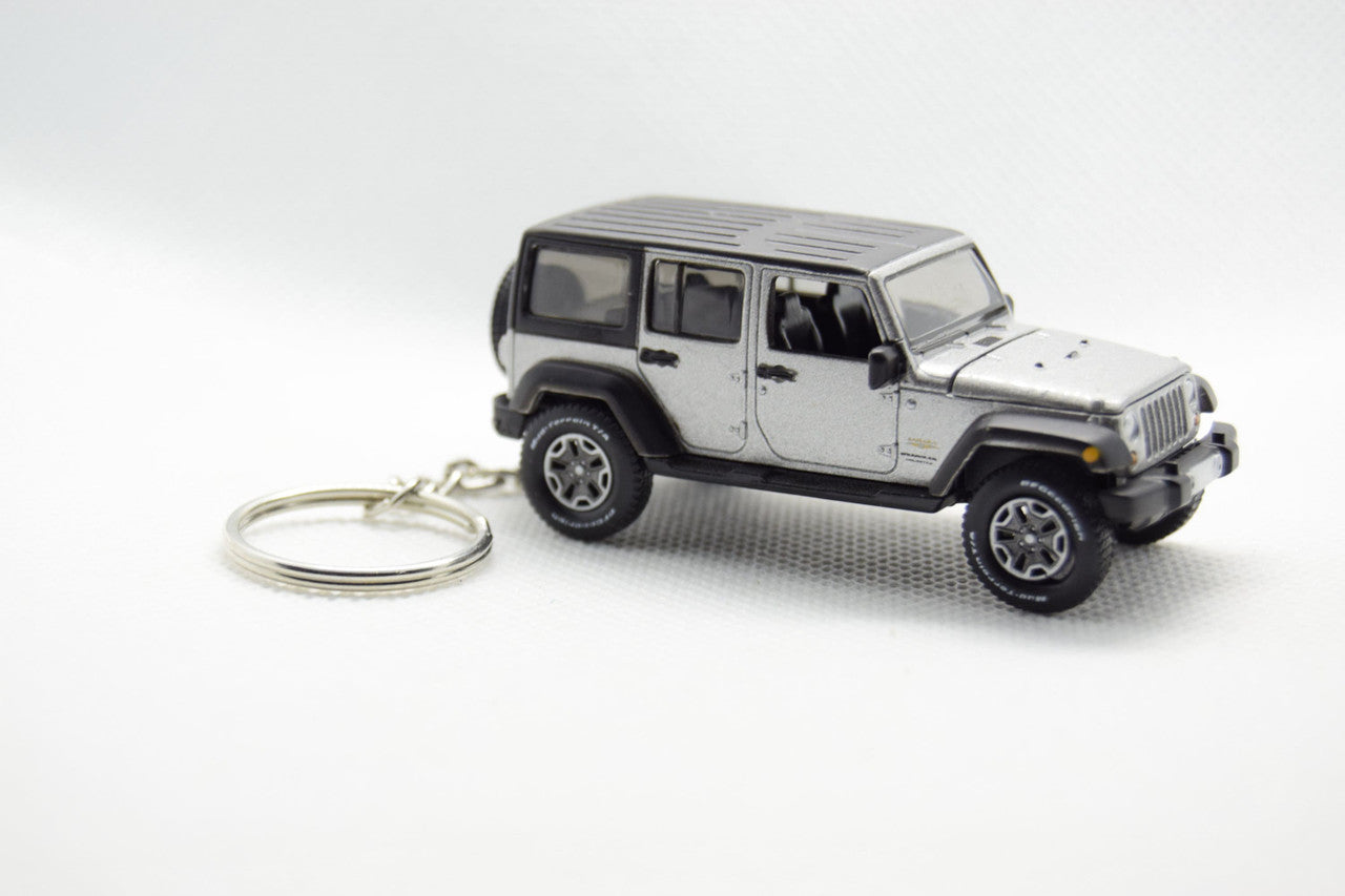 Jeep Wrangler JKU Unlmited Key Chain Silver