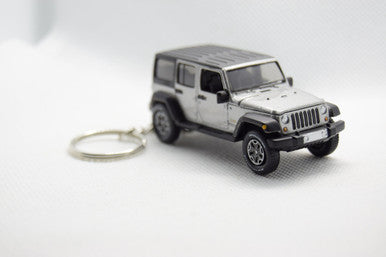 Jeep Wrangler JKU Unlmited Key Chain Silver