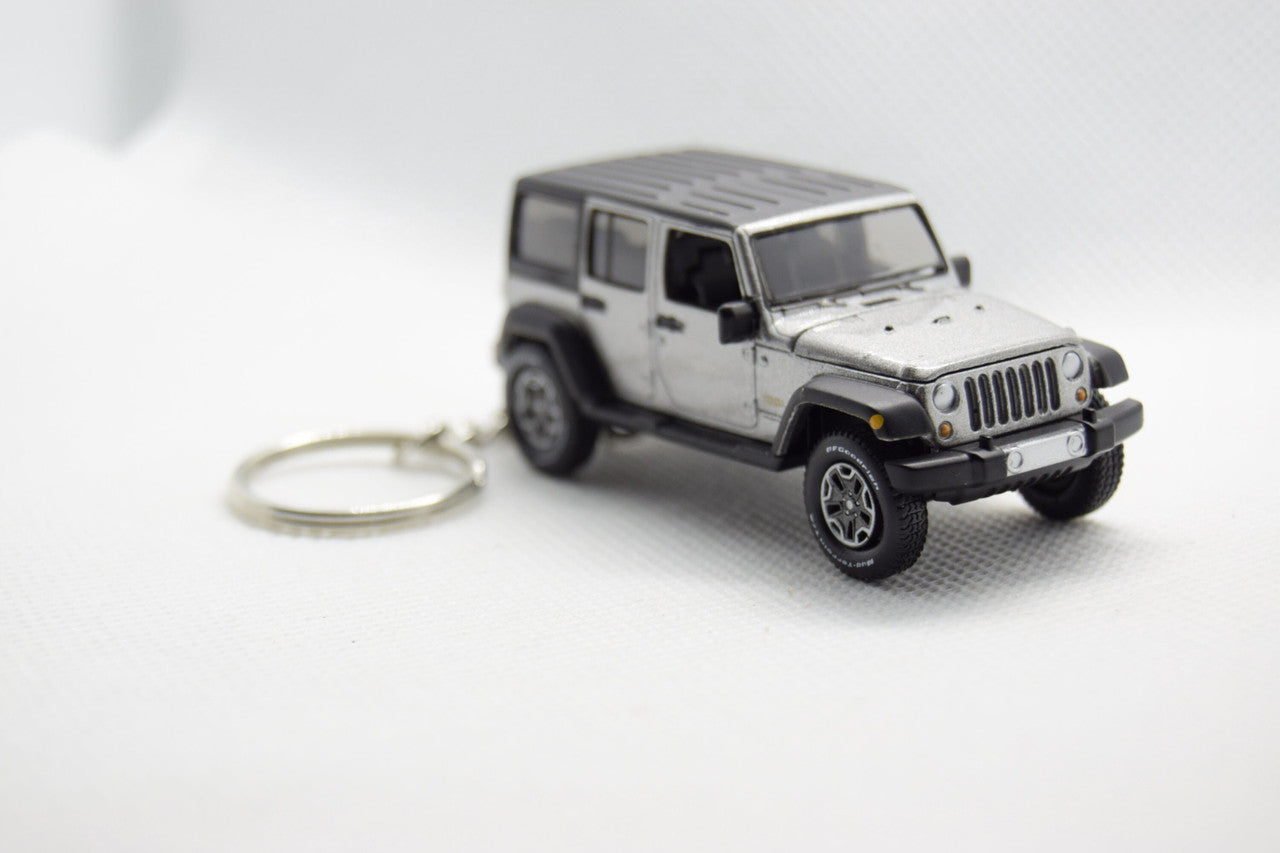 Jeep Wrangler JKU Unlmited Key Chain Silver