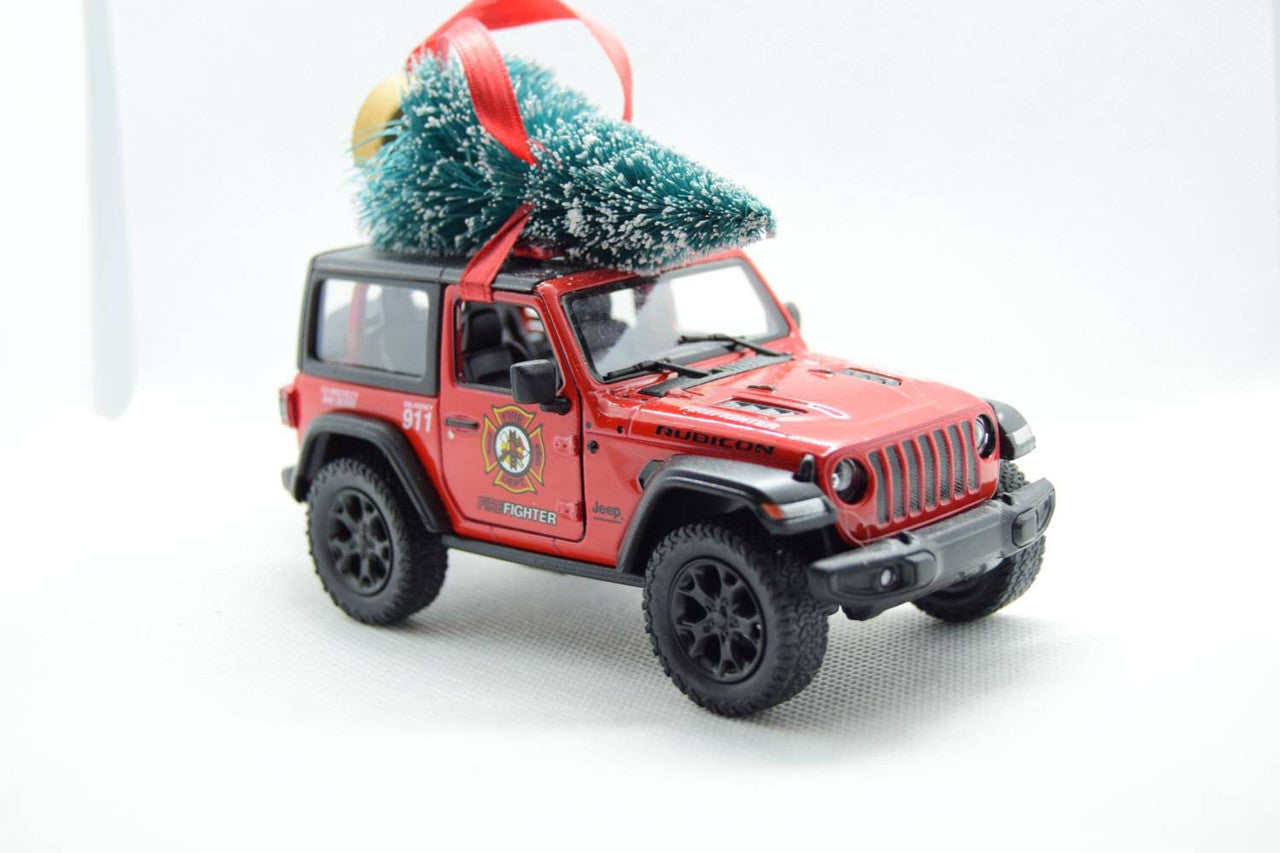Fire Department Jeep Wrangler JL with Tree Ornament