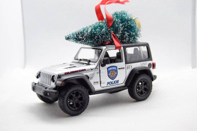 Police Jeep Wrangler JL with Tree Ornament