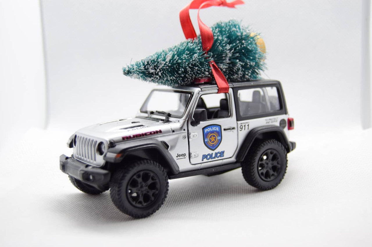 Police Jeep Wrangler JL with Tree Ornament