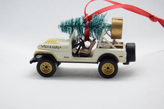 Jeep CJ7 Dixie Christmas Ornament