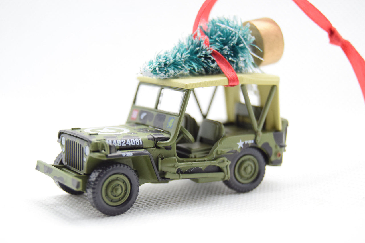 Vintage Jeep Willys Christmas Ornament
