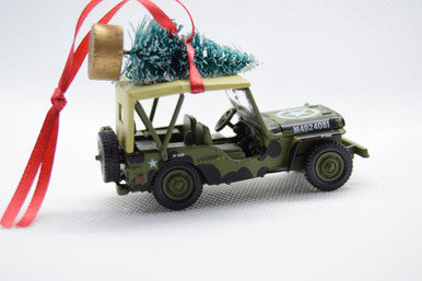 Vintage Jeep Willys Christmas Ornament