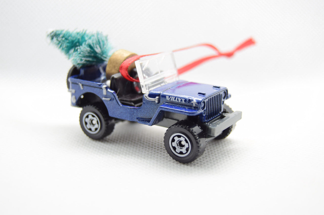 Jeep Willys Ornament with Tree