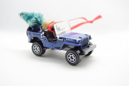 Jeep Willys Ornament with Tree