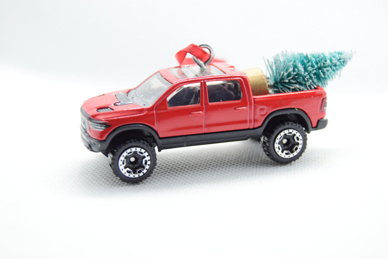 Dodge Ram Red Crew Cab Ornament with Tree